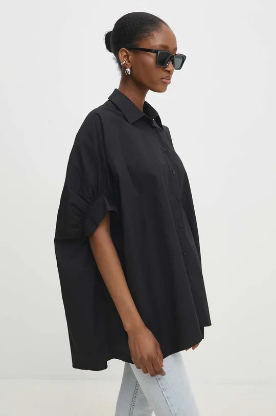 czarny Answear Lab koszula bawełniana Damski