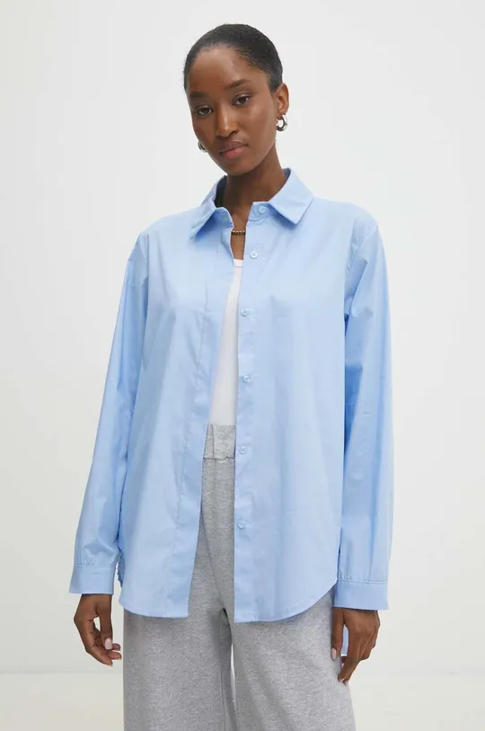 μπλε Βαμβακερό πουκάμισο Answear Lab