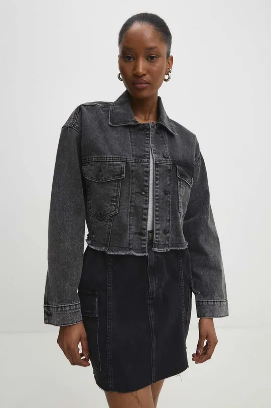 czarny Answear Lab kurtka jeansowa Damski