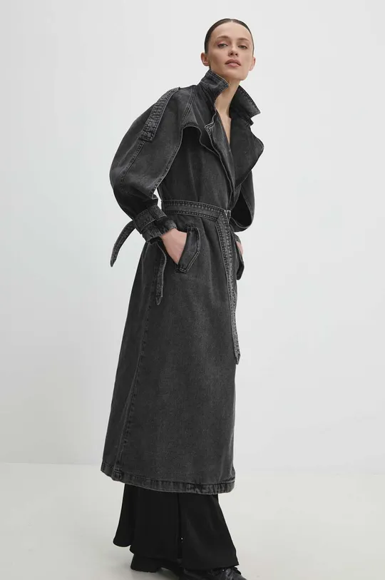 μαύρο Τζιν παλτό Answear Lab Γυναικεία