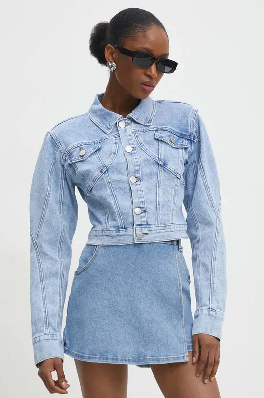 niebieski Answear Lab kurtka jeansowa Damski