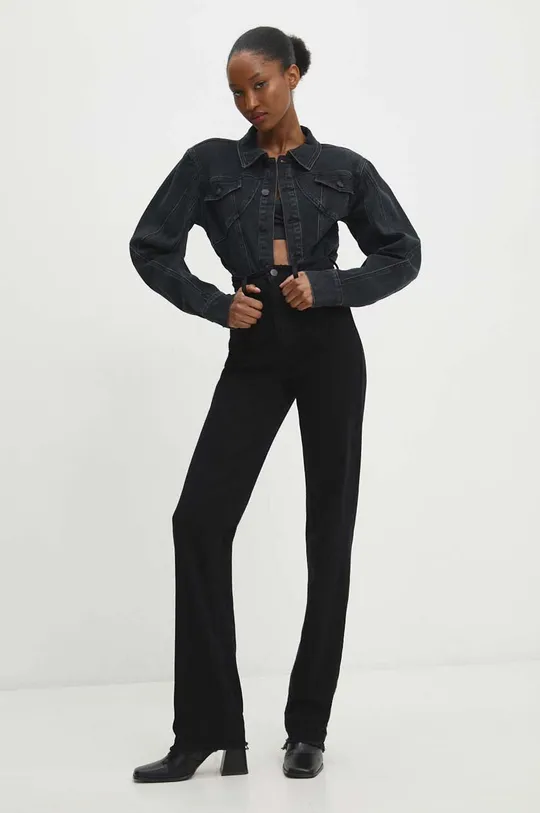 Jeans jakna Answear Lab črna