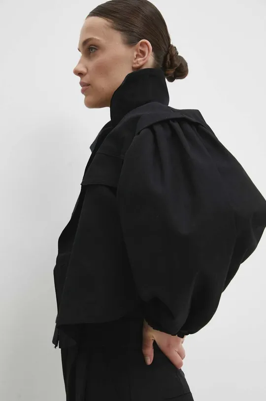 μαύρο Βαμβακερό σακάκι Answear Lab Γυναικεία