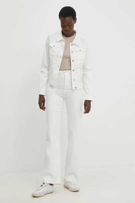 Answear Lab kurtka jeansowa biały