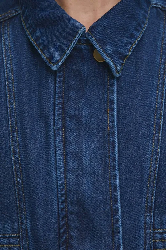 niebieski Answear Lab kurtka jeansowa bawełniana