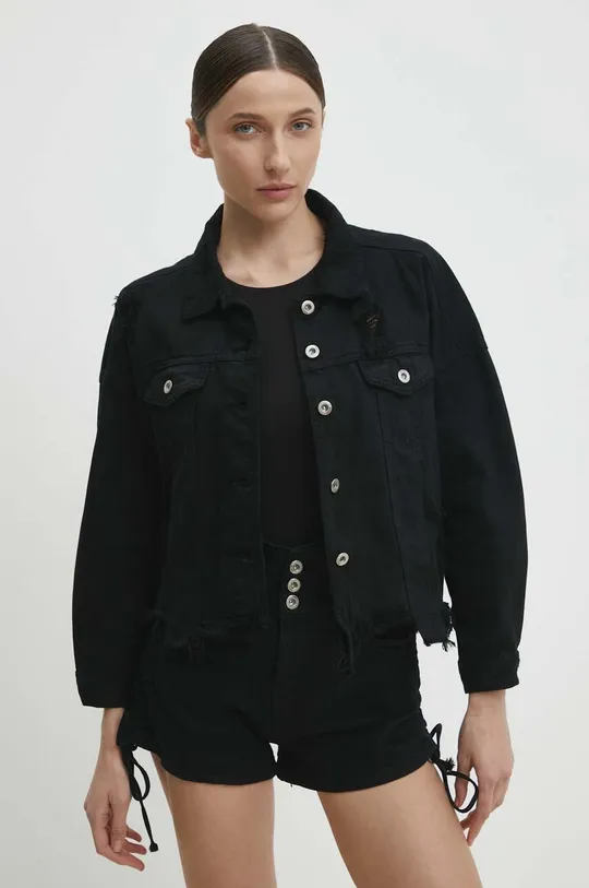 чёрный Джинсовая куртка Answear Lab