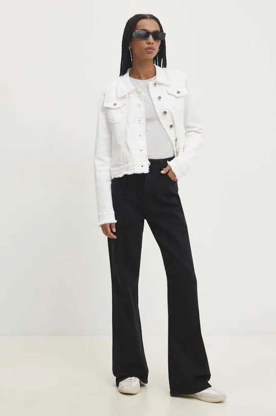 Answear Lab kurtka jeansowa biały