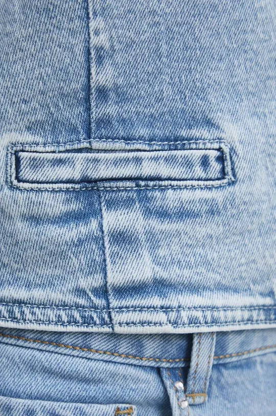 niebieski Answear Lab kamizelka jeansowa