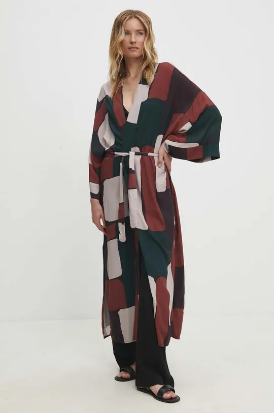 burgundské Kimono Answear Lab Dámsky