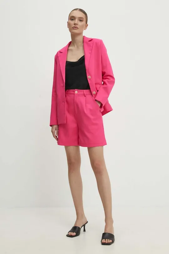 ροζ Σακάκι με λινό Answear Lab Γυναικεία