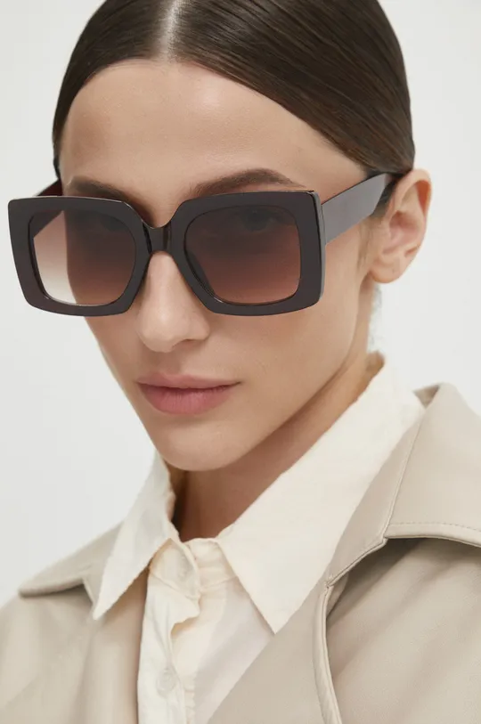 bordowy Answear Lab okulary przeciwsłoneczne Damski