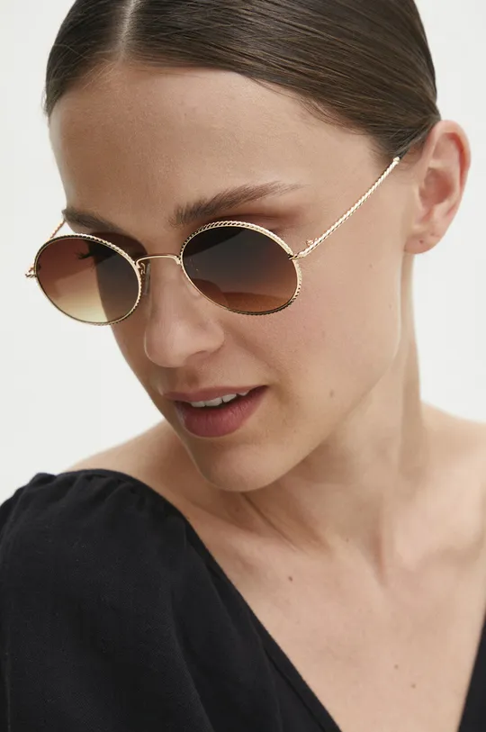 złoty Answear Lab okulary przeciwsłoneczne Damski