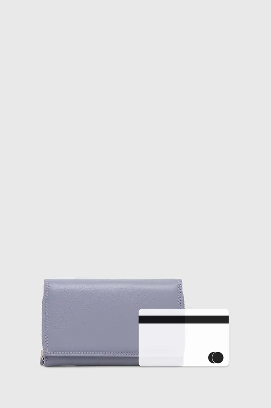 vijolična Usnjena denarnica Answear Lab