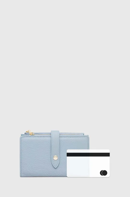 блакитний Шкіряний гаманець Answear Lab