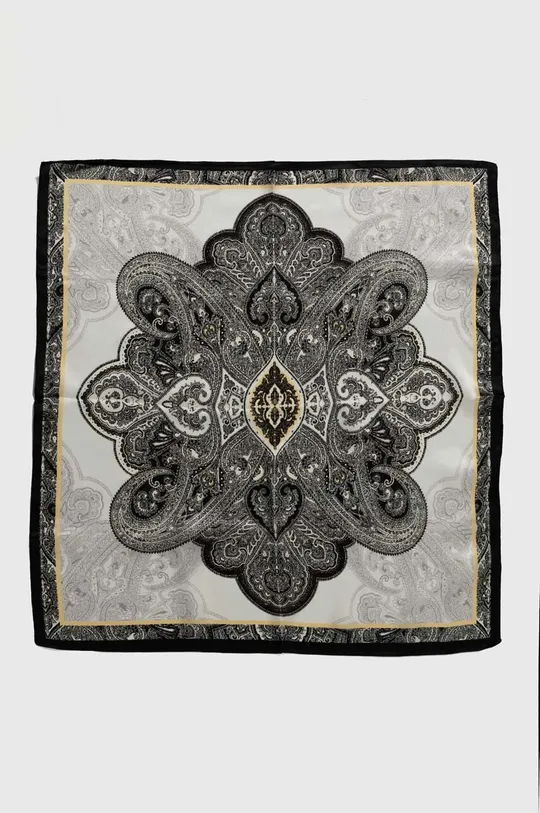 Шелковый платок на шею Answear Lab чёрный