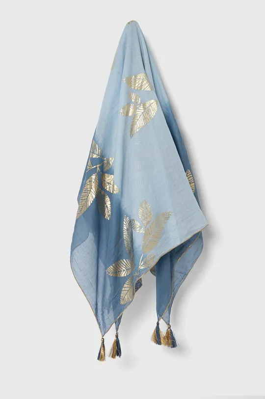 блакитний Бавовняний шарф Answear Lab Жіночий