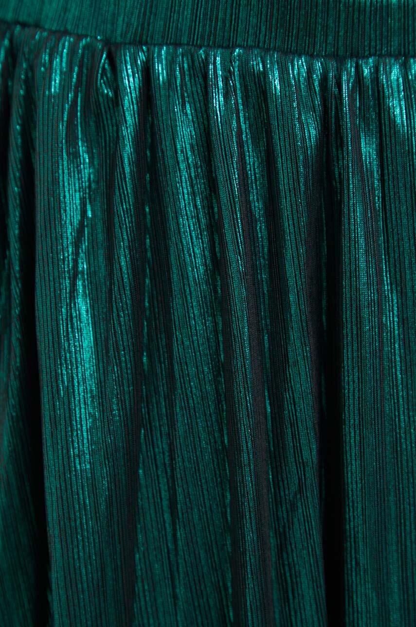 Answear Lab spódnica kolor zielony midi rozkloszowana