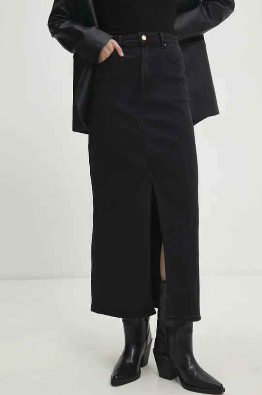 Джинсовая юбка Answear Lab чёрный