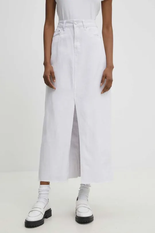biały Answear Lab spódnica jeansowa Damski