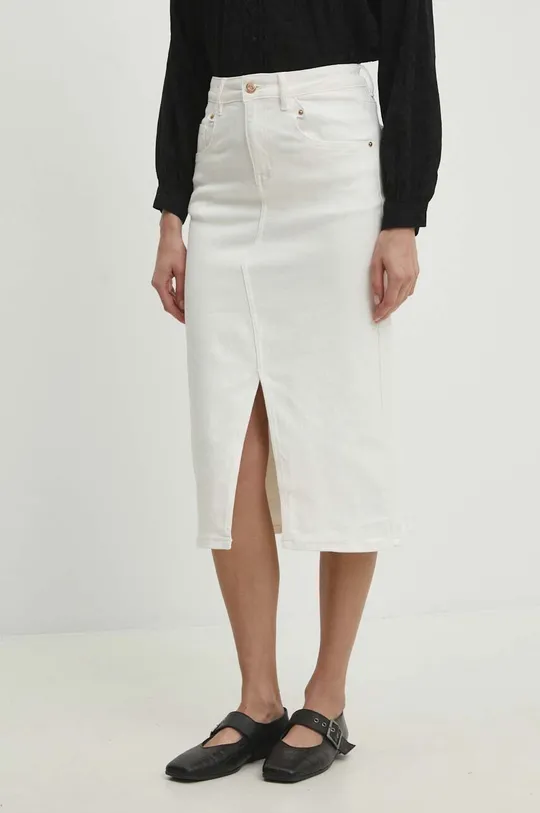 biela Rifľová sukňa Answear Lab Dámsky