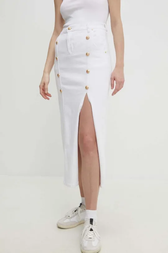 biela Rifľová sukňa Answear Lab Dámsky