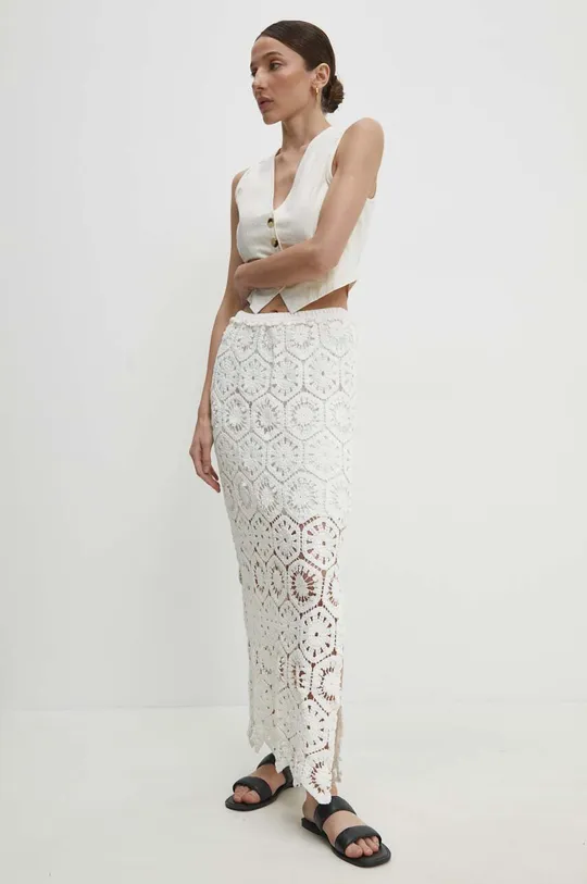 bijela Suknja Answear Lab Ženski