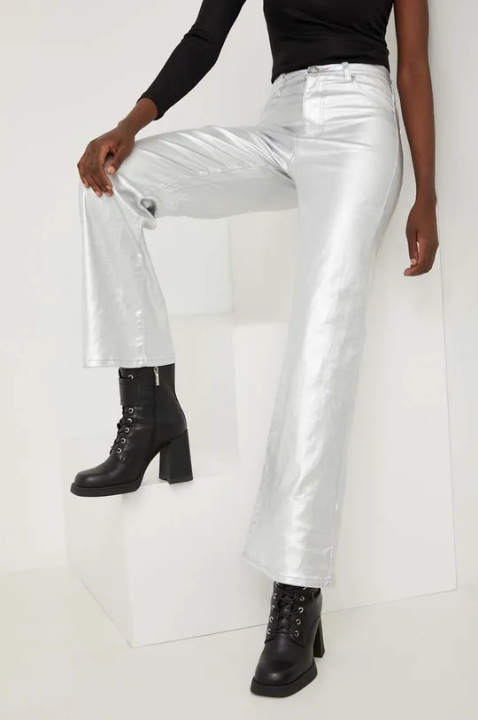 srebrny Answear Lab jeansy Damski