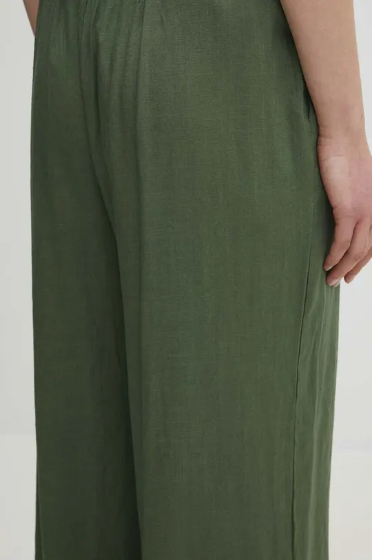zielony Answear Lab spodnie z lnem