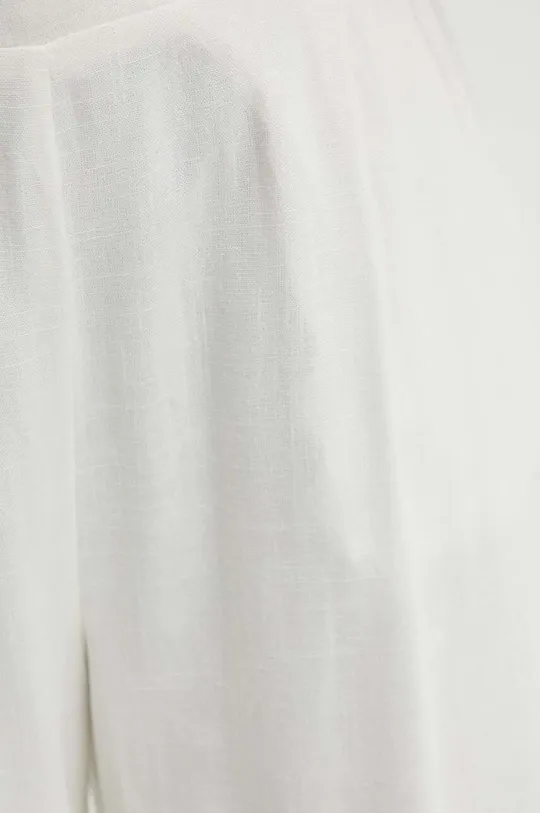 biały Answear Lab spodnie z lnem