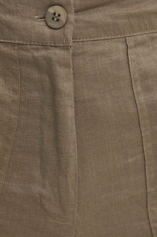 зелений Льняні штани Answear Lab