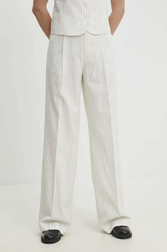 bianco Answear Lab pantaloni in lino misto Donna