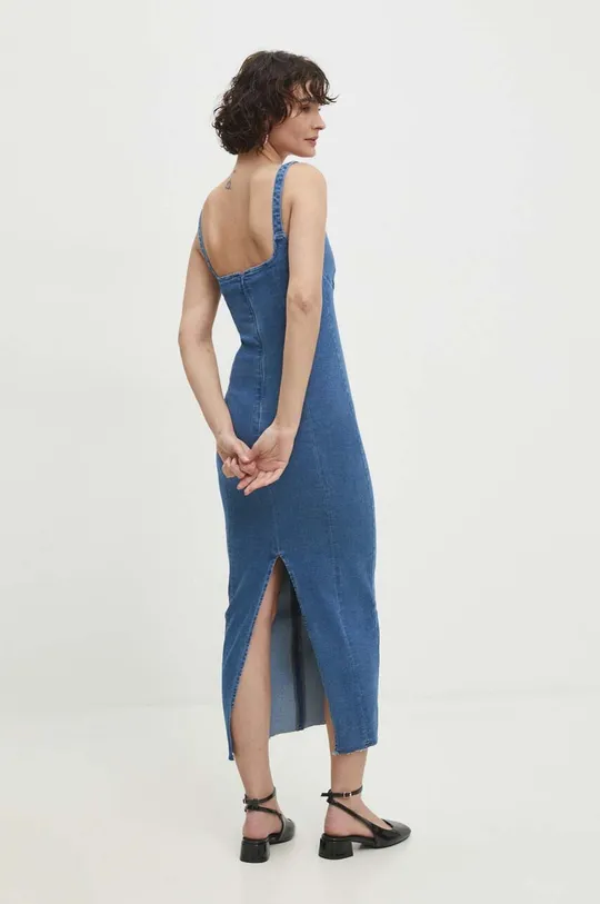 modrá Rifľové šaty Answear Lab