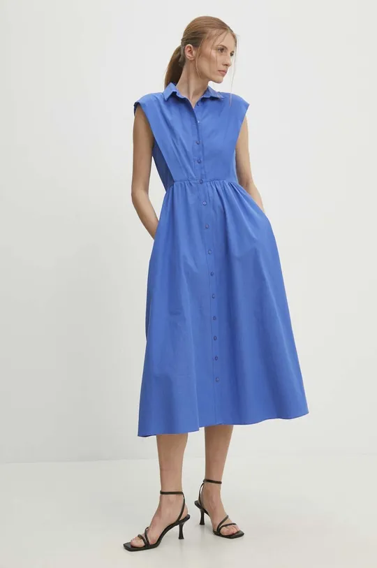 Бавовняна сукня Answear Lab темно-синій