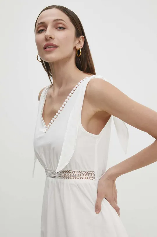 λευκό Βαμβακερό φόρεμα Answear Lab