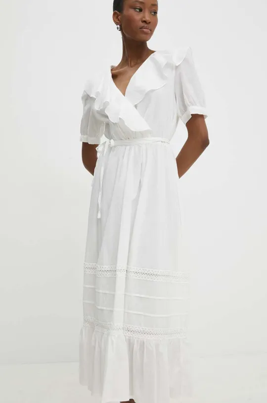 белый Хлопковое платье Answear Lab
