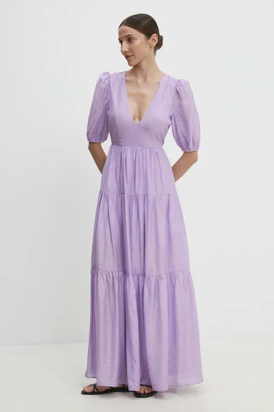 vijolična Obleka Answear Lab Ženski