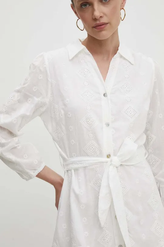 bijela Pamučna haljina Answear Lab