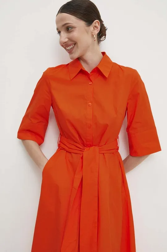 oranžová Bavlnené šaty Answear Lab