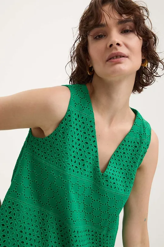 zielony Answear Lab sukienka bawełniana