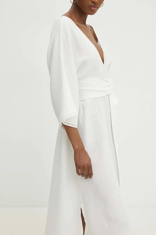 biały Answear Lab sukienka bawełniana