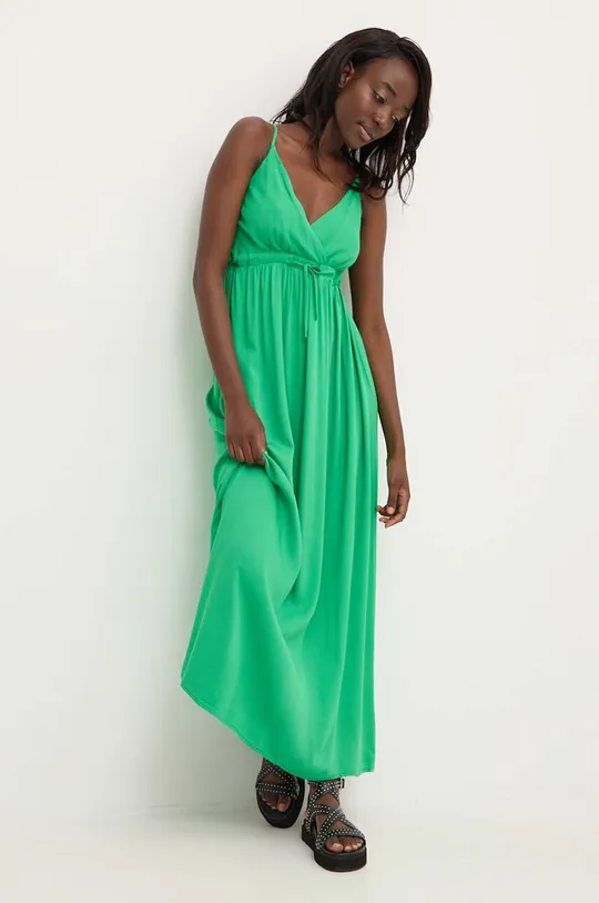 zelena Pamučna haljina Answear Lab Ženski