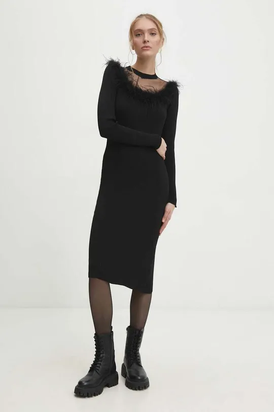 črna Obleka Answear Lab Ženski