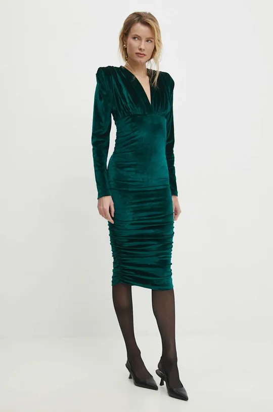 Велюрова сукня Answear Lab зелений