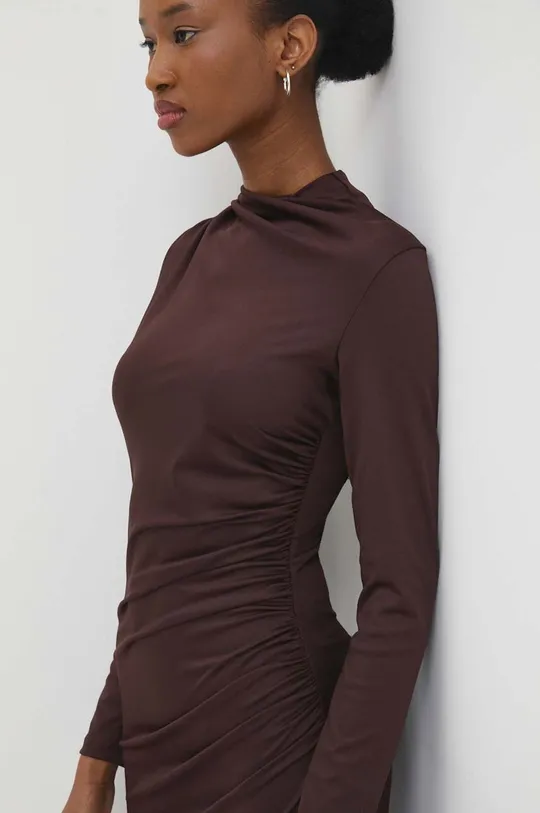 brązowy Answear Lab sukienka