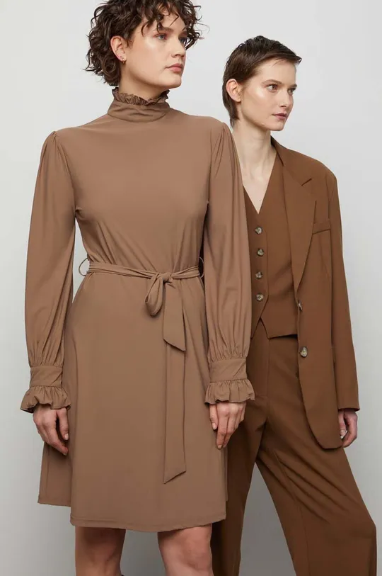 Answear Lab sukienka brązowy