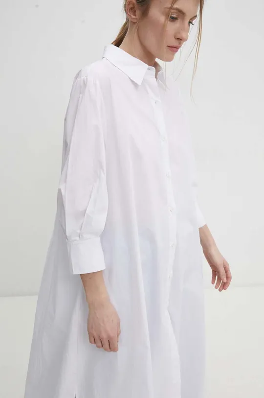 bela Bombažna obleka Answear Lab