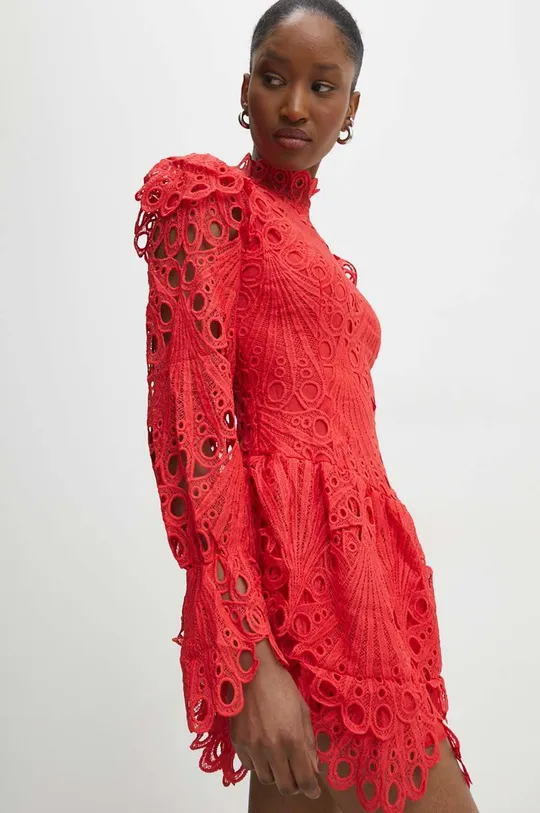 κόκκινο Βαμβακερό φόρεμα Answear Lab