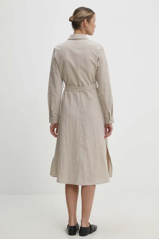 Φόρεμα με λινό Answear Lab 70% Βαμβάκι, 30% Λινάρι