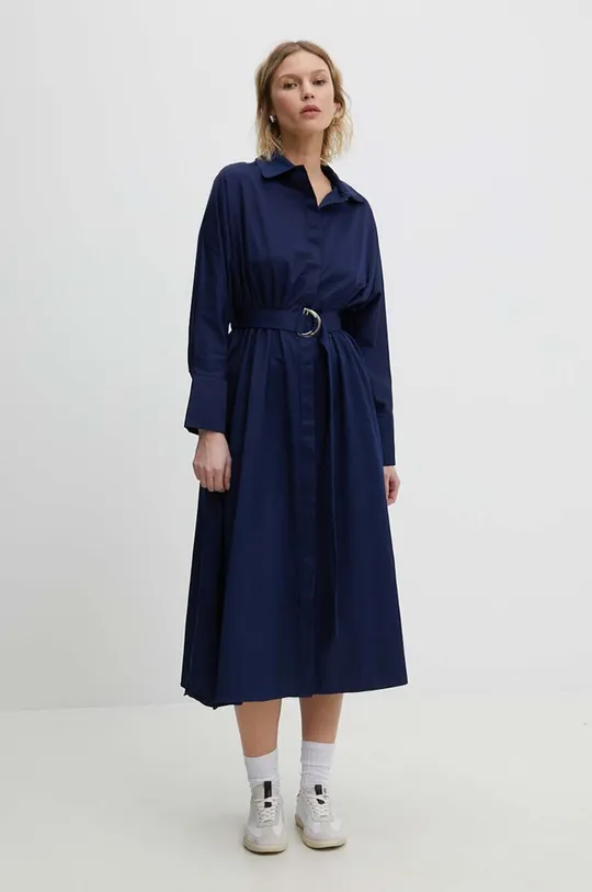 σκούρο μπλε Βαμβακερό φόρεμα Answear Lab Γυναικεία