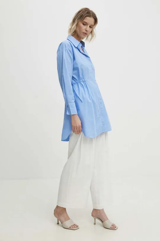 niebieski Answear Lab sukienka bawełniana Damski